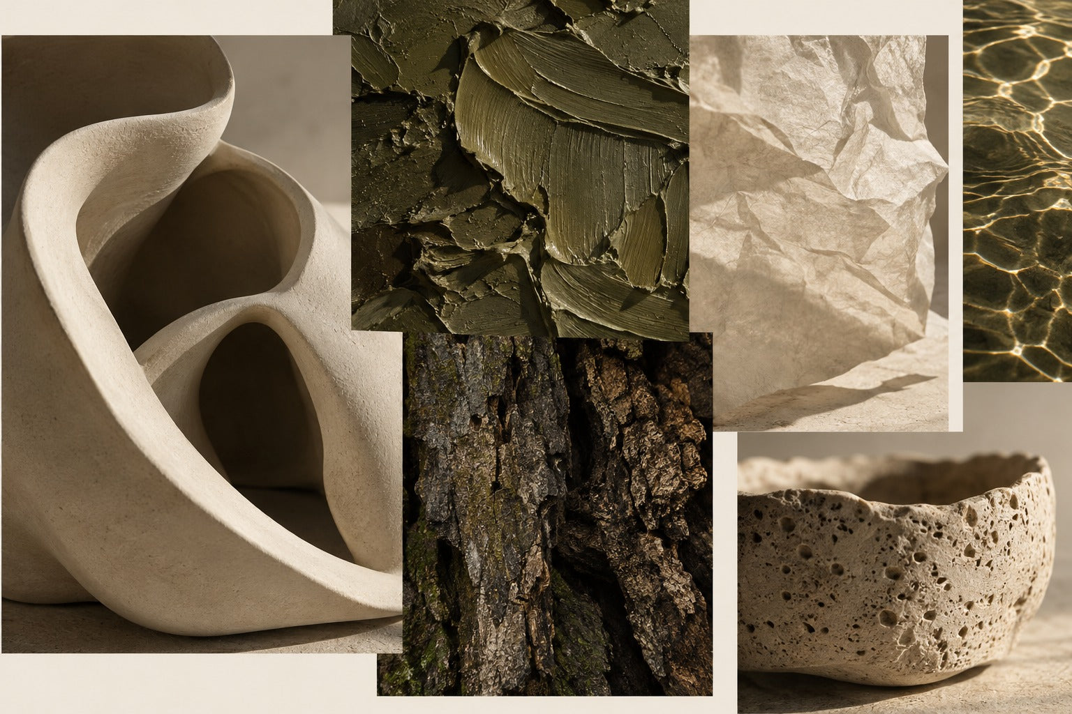 Conceptual material study in warm natural light