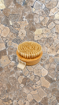 Bamboo Body Brush with natural boar bristles and a cotton hand strap